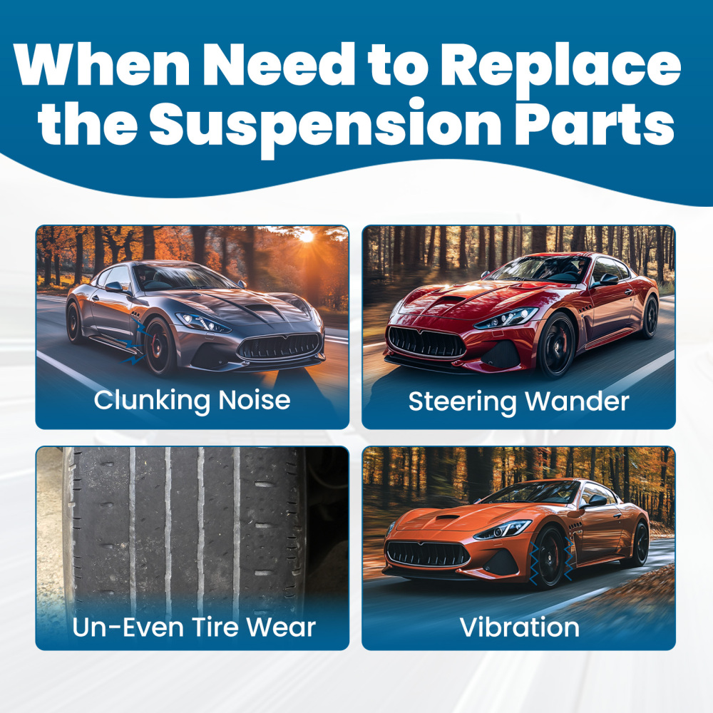 Front Upper Lower Control Arms compatible for Maserati Quattroporte GranTurismo M139 08-18