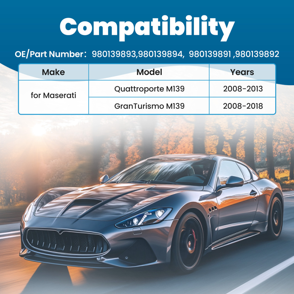 Front Upper Lower Control Arms compatible for Maserati Quattroporte GranTurismo M139 08-18