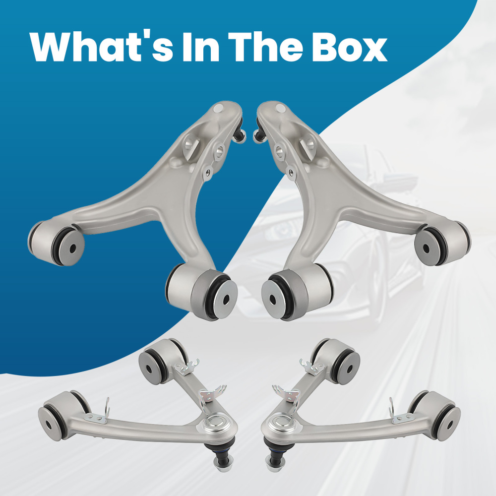 Front Upper Lower Control Arms compatible for Maserati Quattroporte GranTurismo M139 08-18