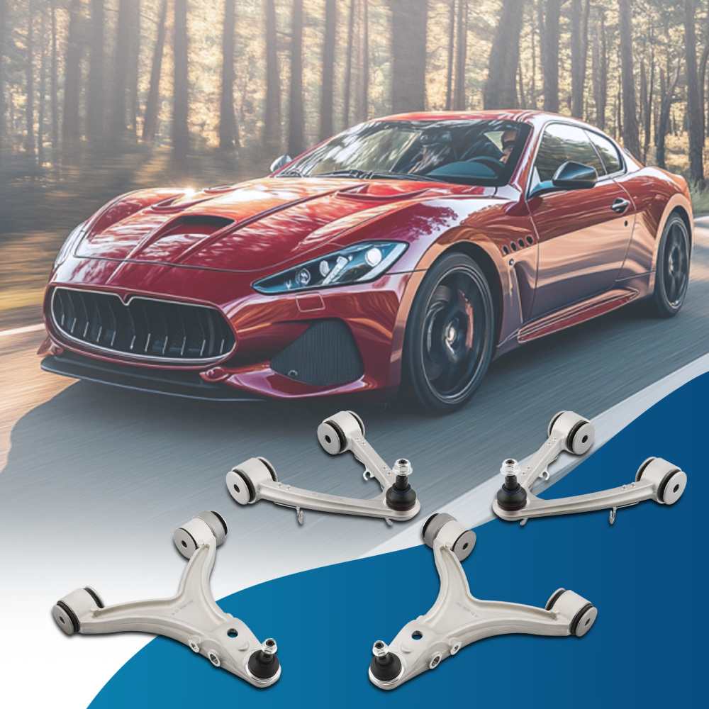 Front Upper Lower Control Arms compatible for Maserati Quattroporte GranTurismo M139 08-18
