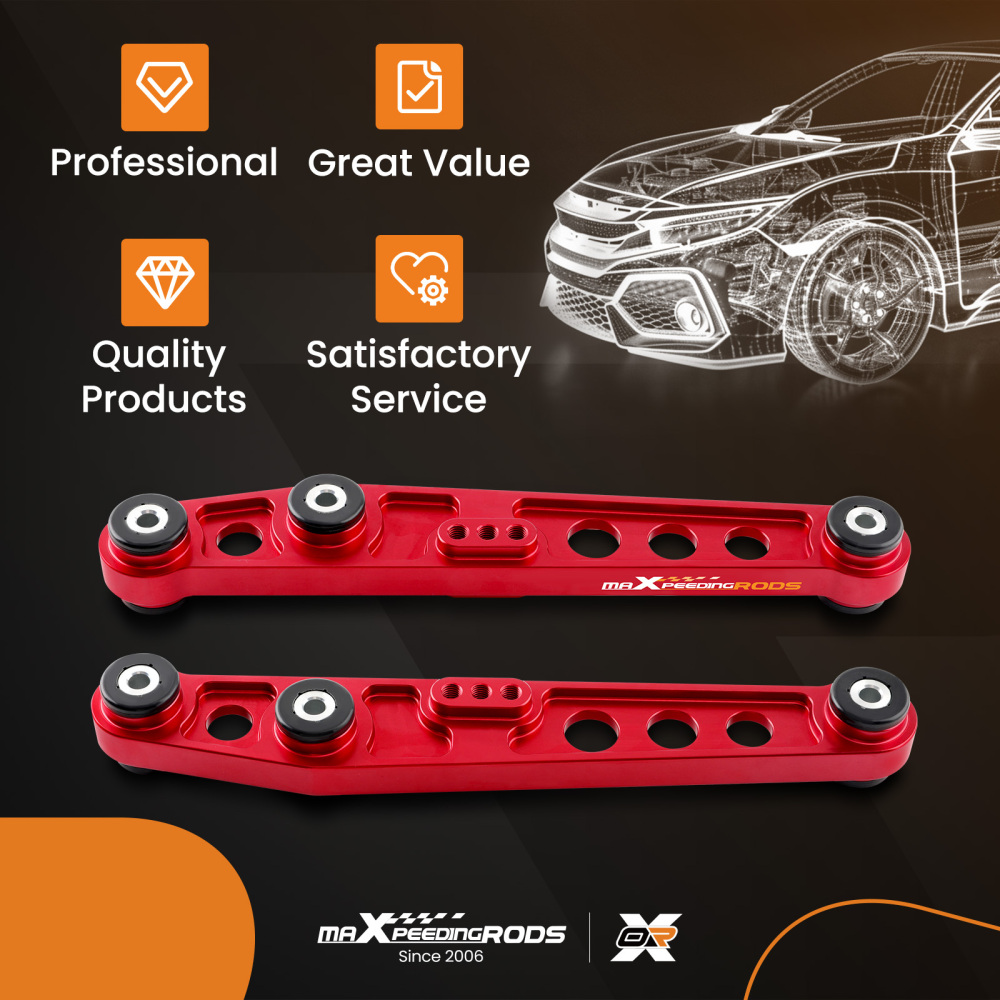 PAIR REAR SUSPENSION LOWER CONTROL ARMS LEFTRIGHT compatible for HONDA CIVIC CRX DEL SOL