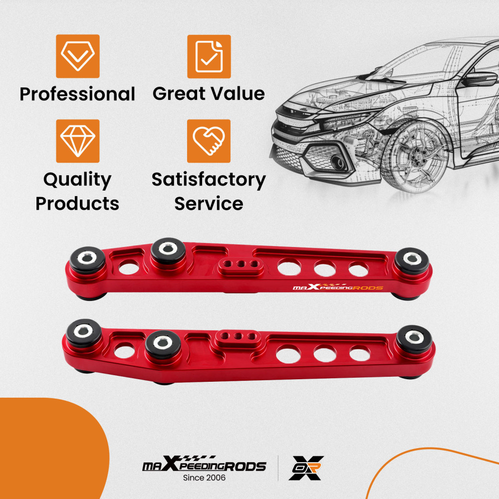 Pair Rear Suspension Lower Control Arms LeftRight For Honda Del Sol 1993-1997