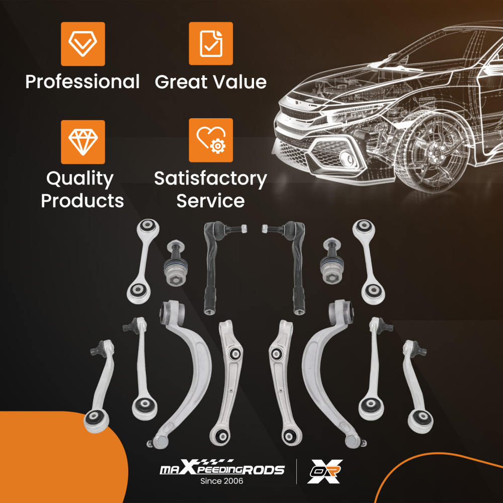 14X FRONT TRACK SUSPENSION CONTROL ARM WISHBONE LINKS KIT compatible for AUDI A4 (B8) A5 Q5