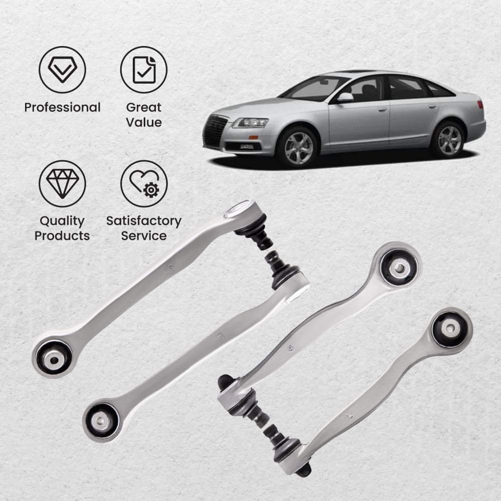 Front Upper L + R Control Arm Suspension Kit compatible for Volkswagen Phaeton compatible for V8 2004-2006 suspension arms