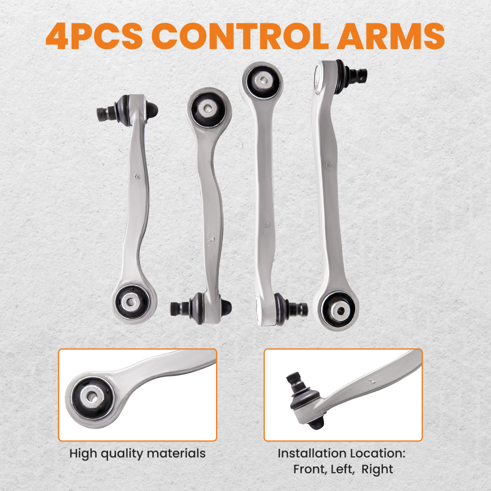 Front Upper L + R Control Arm Suspension Kit compatible for Volkswagen Phaeton compatible for V8 2004-2006 suspension arms