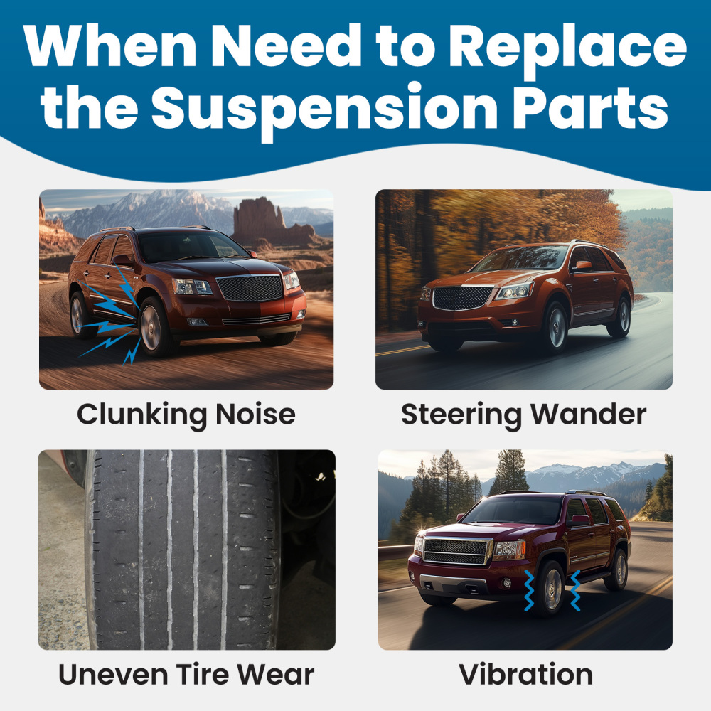 6pcs Rear Upper Control Arm Kit LHRH compatible for GMC Acadia compatible for Buick Enclave 07-15 3.6L