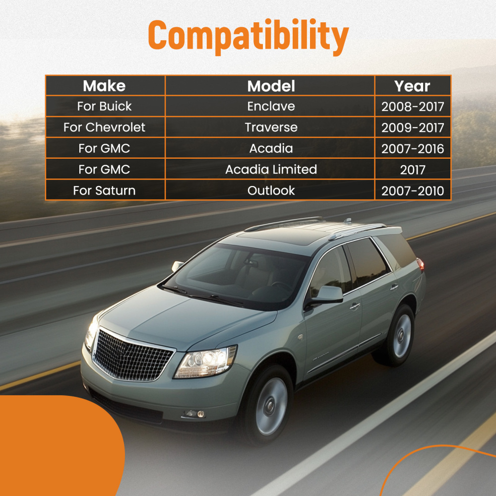 6pcs Rear Upper Control Arm Kit LHRH compatible for GMC Acadia compatible for Buick Enclave 07-15 3.6L