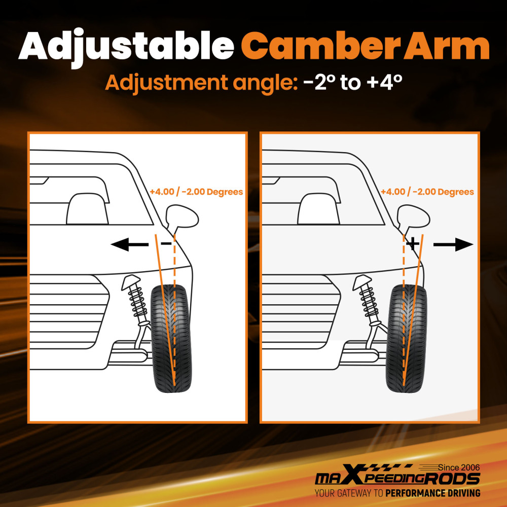 Pair Rear Suspension Camber Arm for 2003-2007 compatible for Honda Accord 2004-2008 compatible for Acura TSX