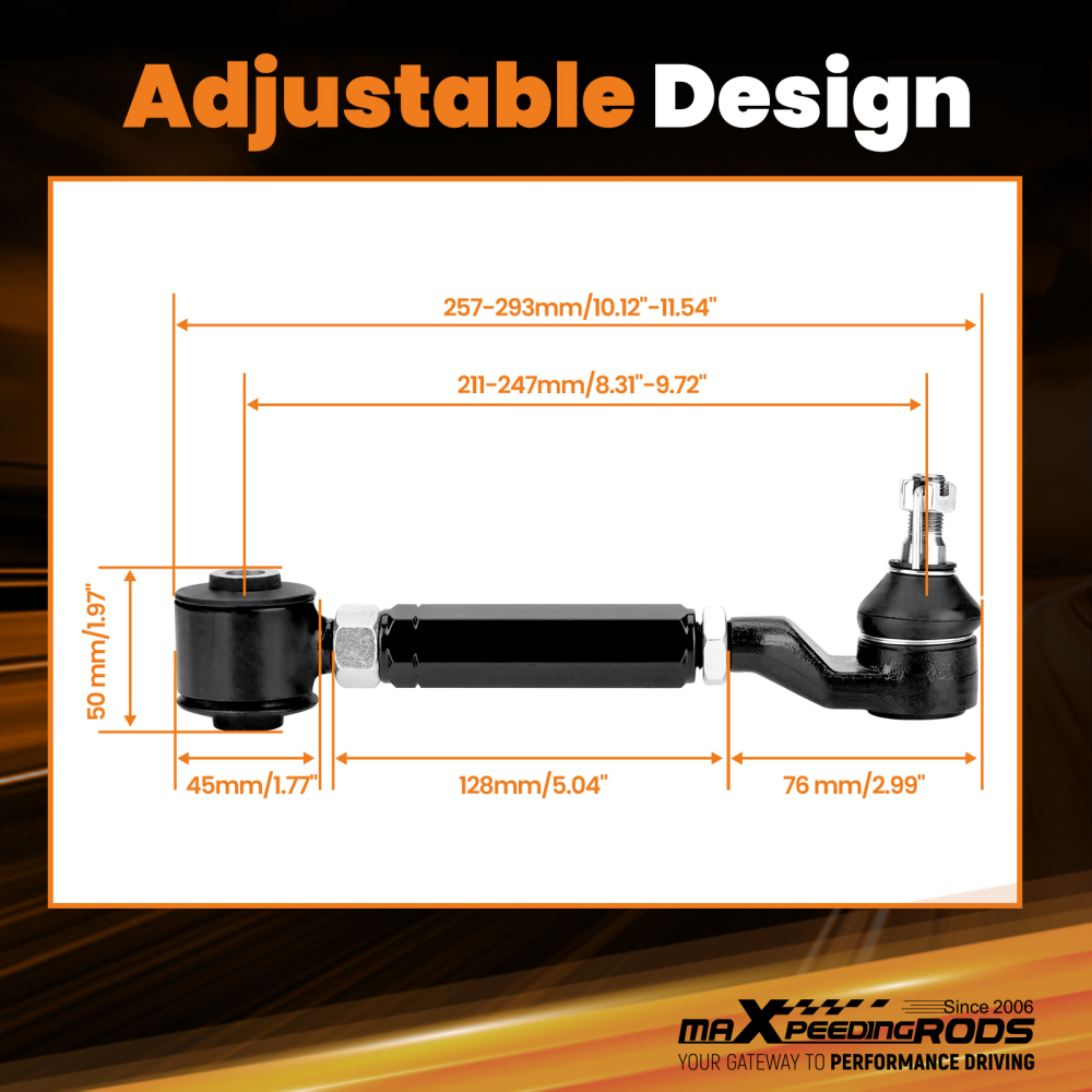 Control Arms Kits Rear Upper compatible for Honda Accord 03-07 Ball Joint Camber Rods suspension arms