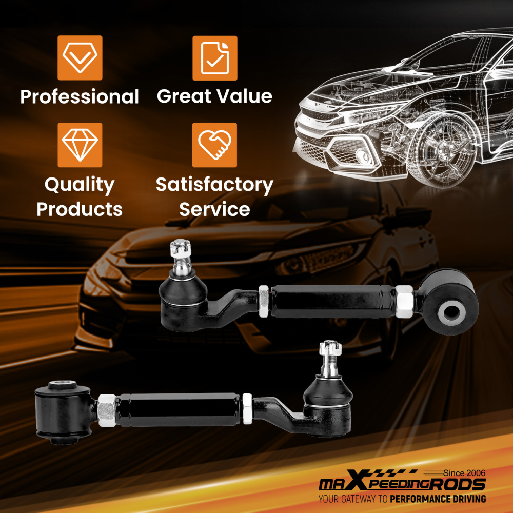 Control Arms Kits Rear Upper compatible for Honda Accord 03-07 Ball Joint Camber Rods suspension arms