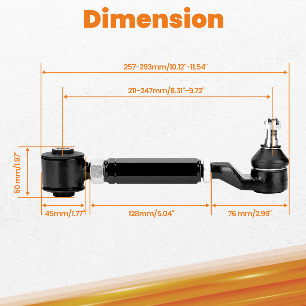 Control Arms Kits Rear Upper compatible for Honda Accord 03-07 Ball Joint Camber Rods suspension arms