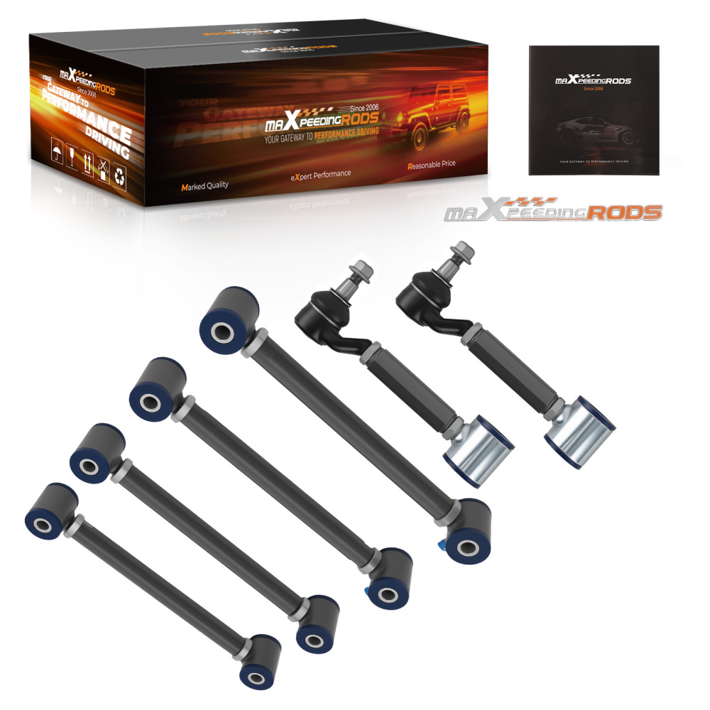 6x Rear UpperLower Camber Arms Control Toe compatible for Honda Accord 2003 - 2007