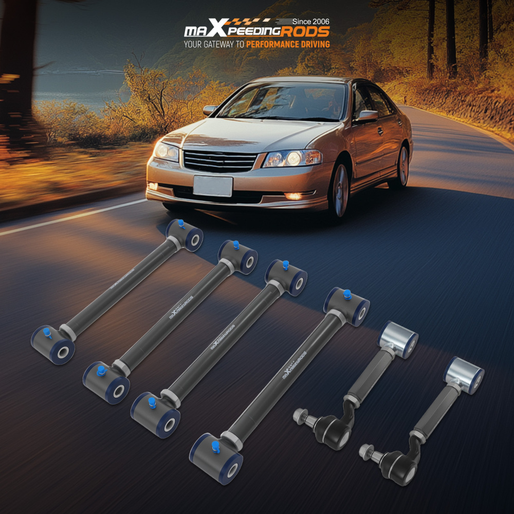 6x Rear UpperLower Camber Arms Control Toe compatible for Honda Accord 2003 - 2007