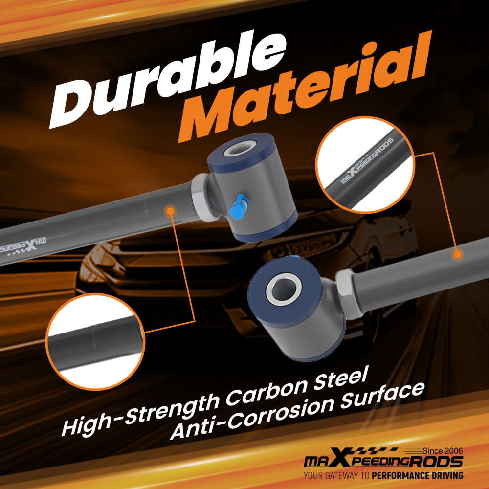 6x Rear UpperLower Camber Arms Control Toe compatible for Honda Accord 2003 - 2007