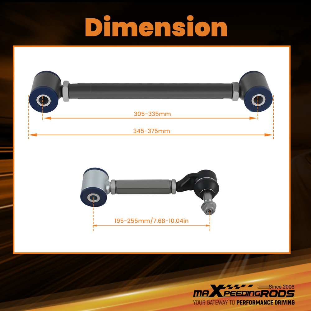 6x Rear UpperLower Camber Arms Control Toe compatible for Honda Accord 2003 - 2007