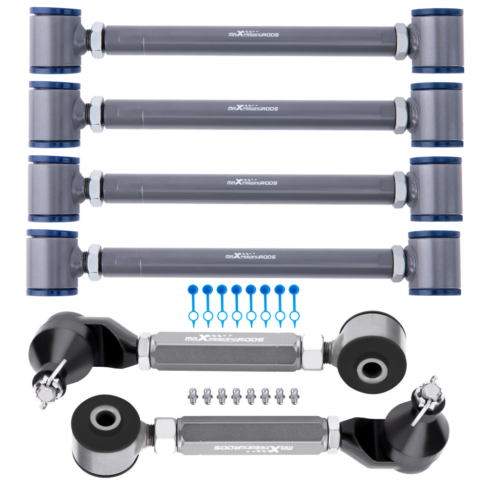 6 Pcs Control Toe compatible for Honda Accord 2003 - 2007 Rear Camber Arms UpperLower