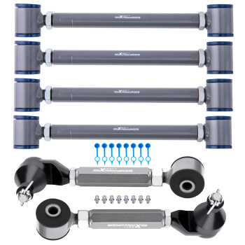 6 Pcs Control Toe compatible for Honda Accord 2003 - 2007 Rear Camber Arms UpperLower