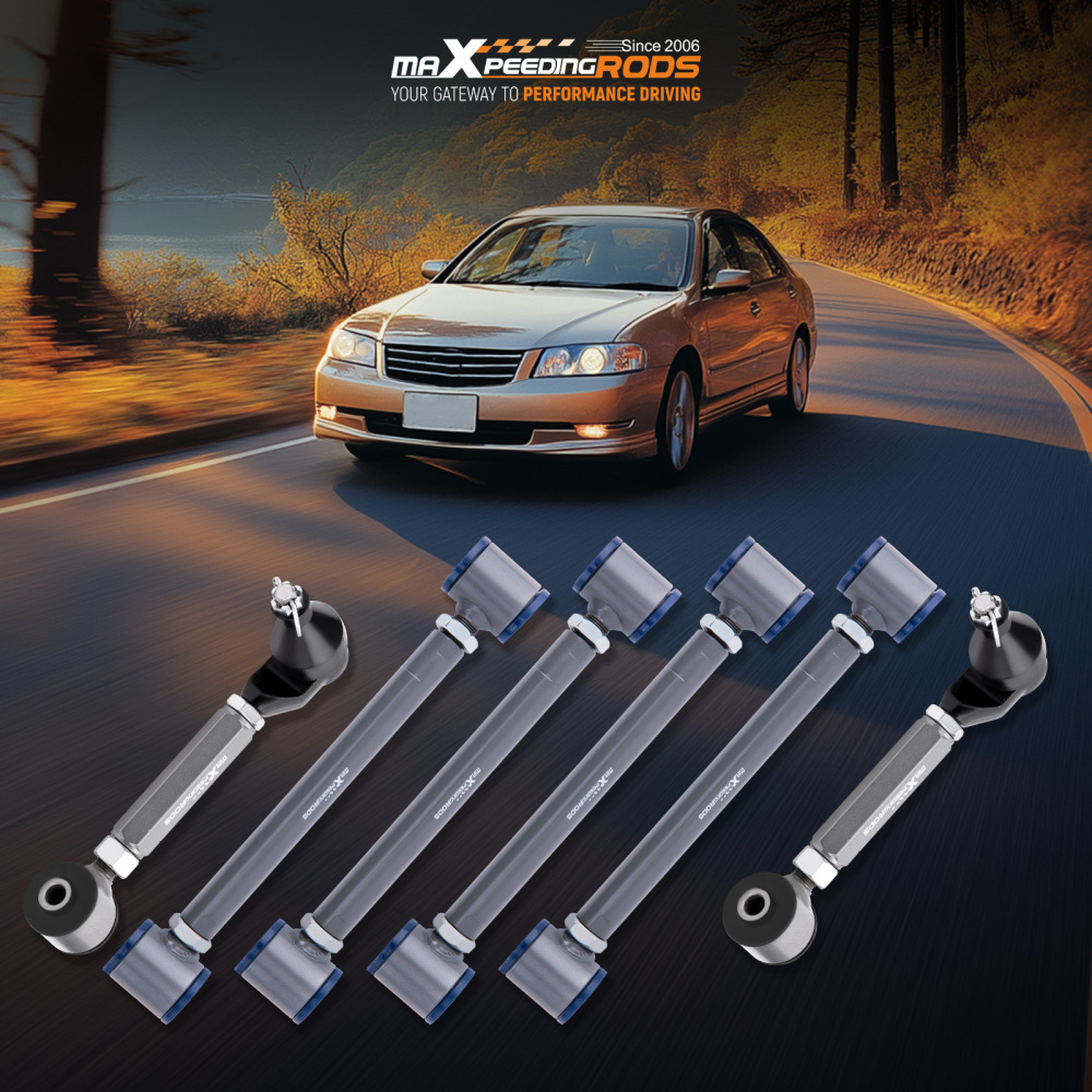 6 Pcs Control Toe compatible for Honda Accord 2003 - 2007 Rear Camber Arms UpperLower
