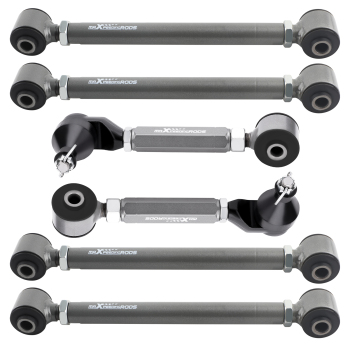 6 Pcs Control Toe compatible for Honda Accord 2003 - 2007 Rear Camber Arms UpperLower
