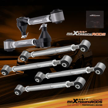 6 Pcs Control Toe compatible for Honda Accord 2003 - 2007 Rear Camber Arms UpperLower