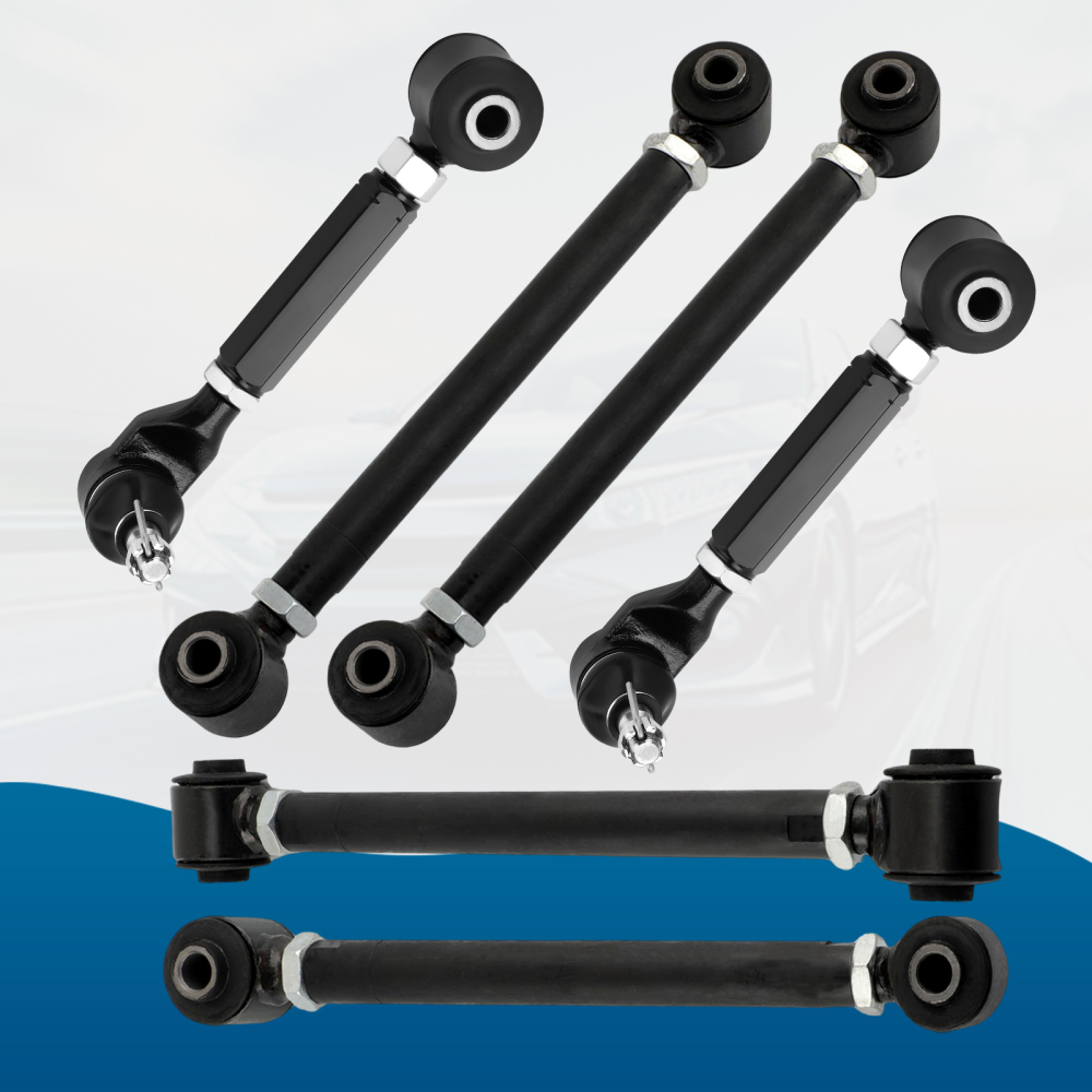 6 Pcs Rear UpperLower Control Toe Camber Arms compatible for Honda Accord 2003 - 2007