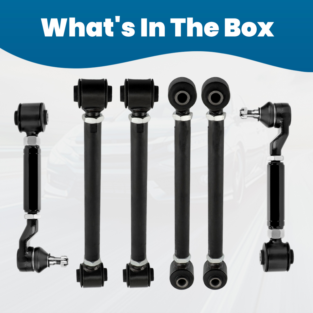 6 Pcs Rear UpperLower Control Toe Camber Arms compatible for Honda Accord 2003 - 2007