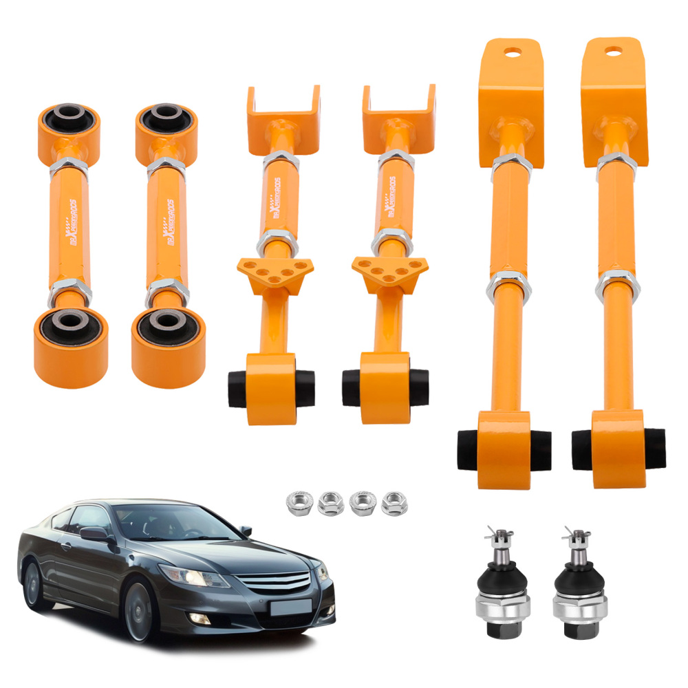 6Pcs Rear Adjustable Control Camber ArmBall Joints compatible for Honda Accord 2008-2017