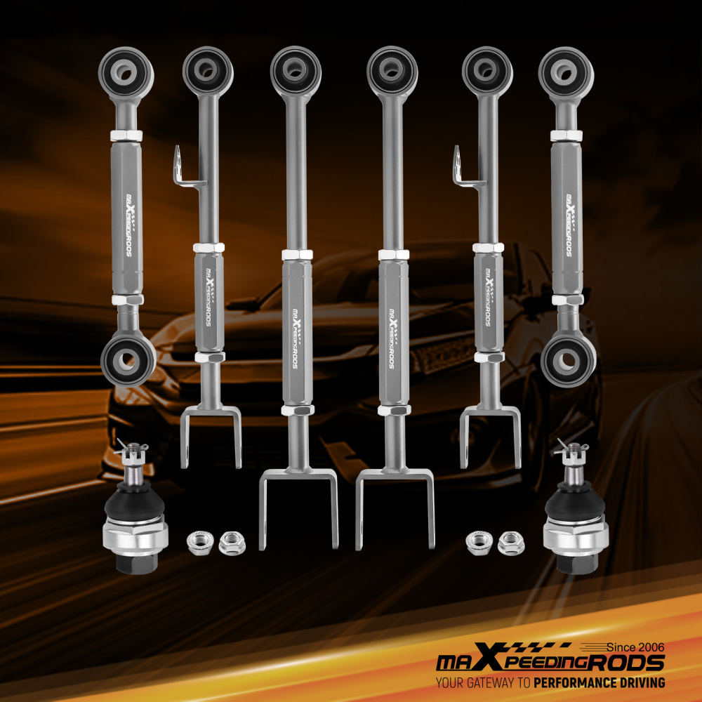 Front Ball JointRear Camber Arms Toe Kits for 08-17 Honda Accord 09-14 TL TSX