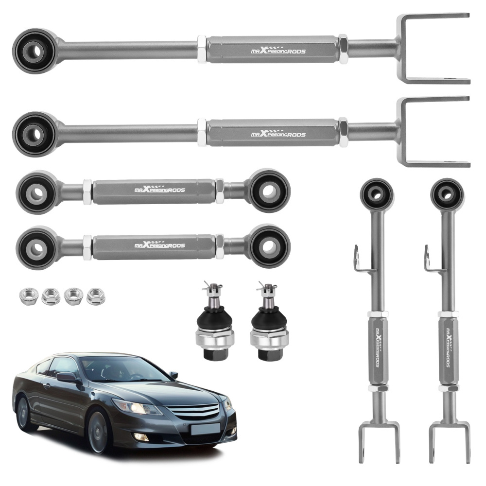 Front Ball JointRear Camber Arms Toe Kits for 08-17 Honda Accord 09-14 TL TSX