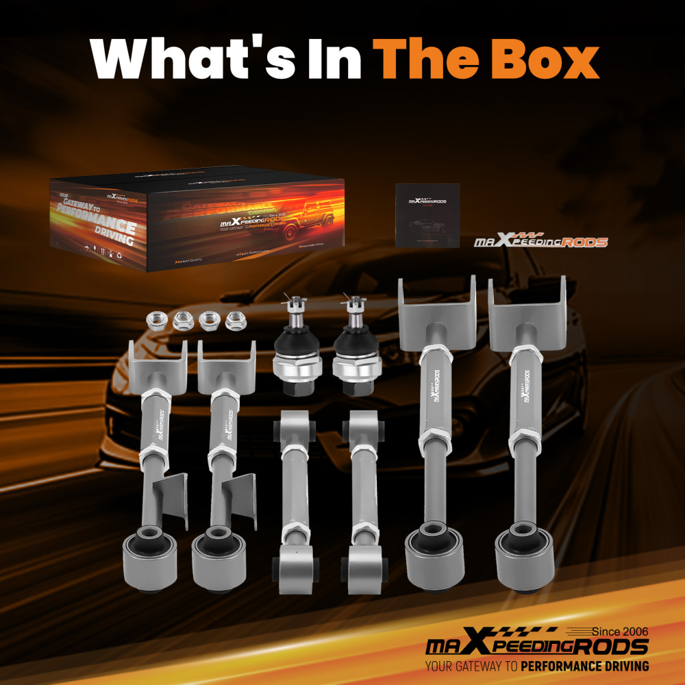 Front Ball JointRear Camber Arms Toe Kits for 08-17 Honda Accord 09-14 TL TSX