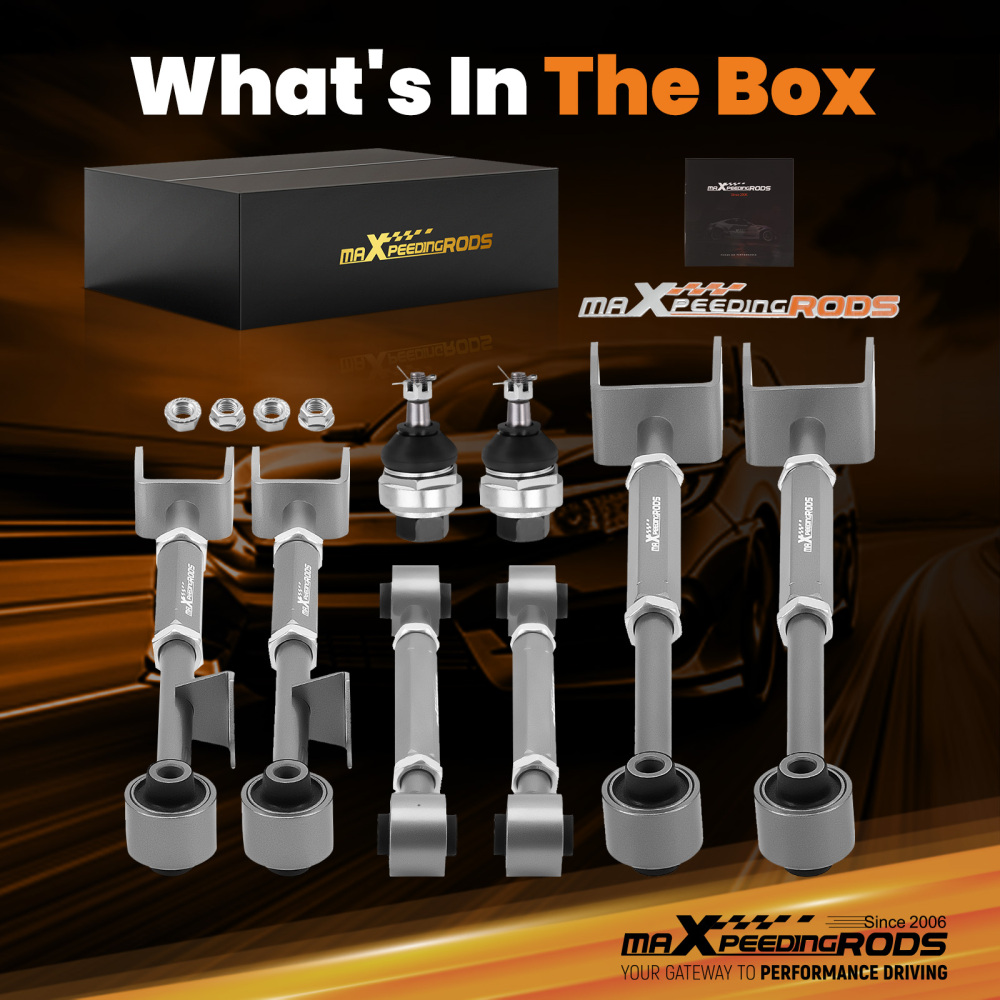 Front Ball JointRear Camber Arms Toe Kits for 08-17 Honda Accord 09-14 TL TSX