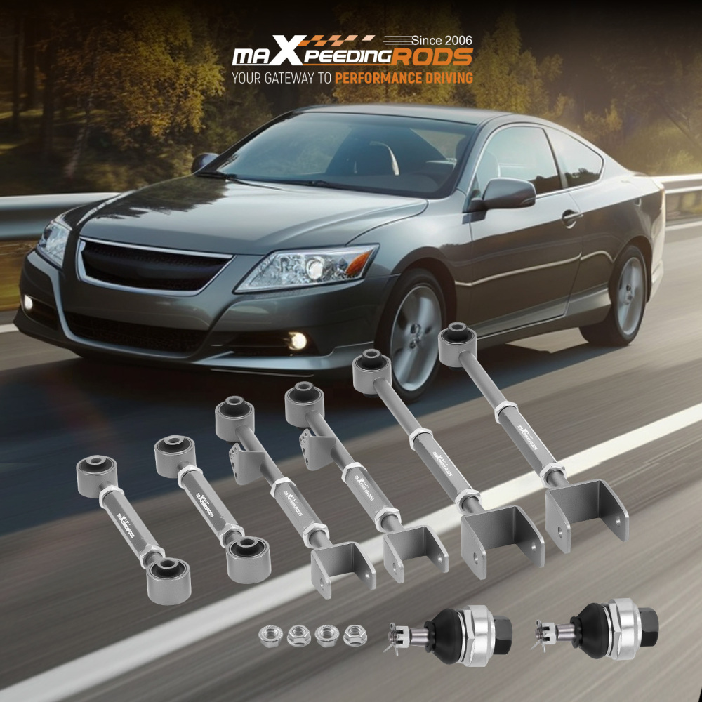 Front Ball JointRear Camber Arms Toe Kits for 08-17 Honda Accord 09-14 TL TSX
