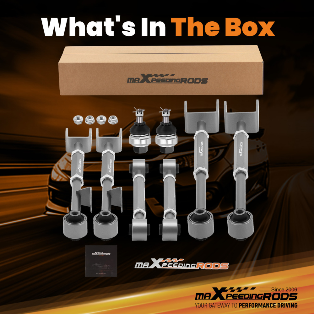 Front Ball JointRear Camber Arms Toe Kits for 08-17 Honda Accord 09-14 TL TSX