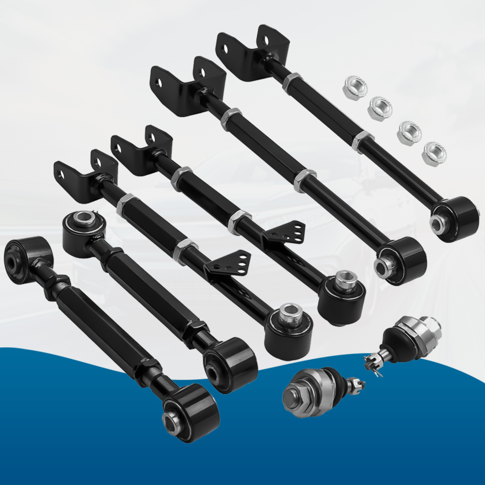 Front Ball Joint + Rear Camber Control Arm Toe Kit compatible for Honda Accord 08-13 suspension arms