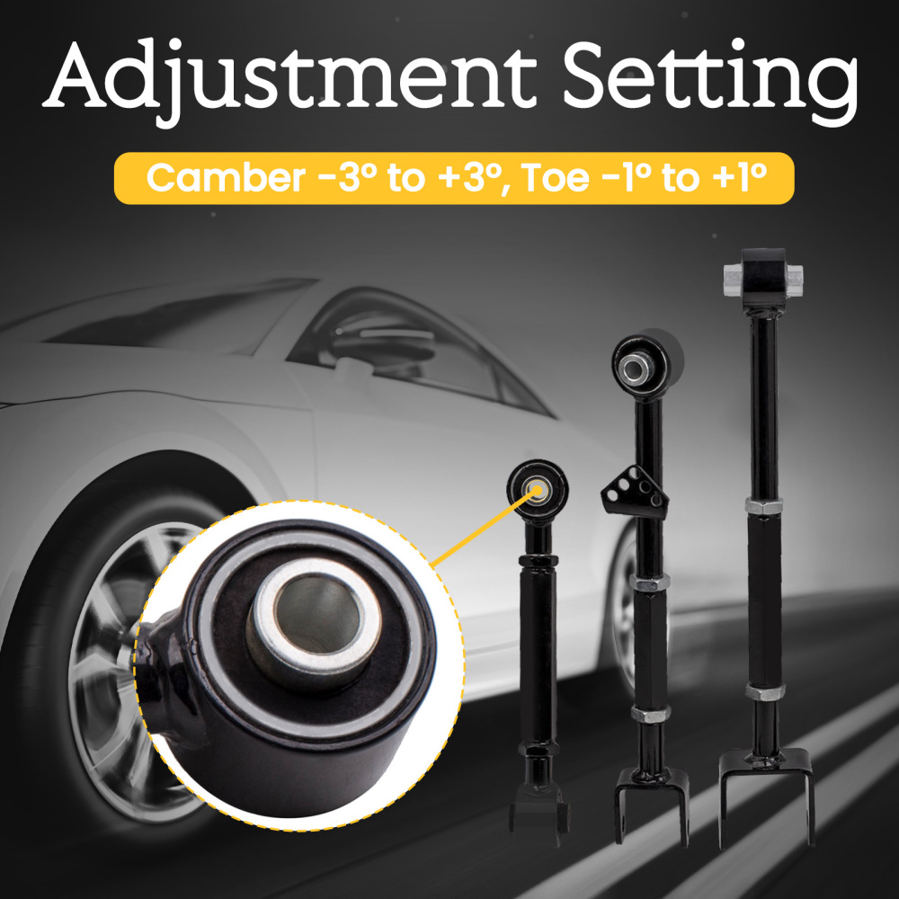 Regolabile Camber Posteriore Braccio Punta Set compatibile per Honda Accord Models 2008-2013