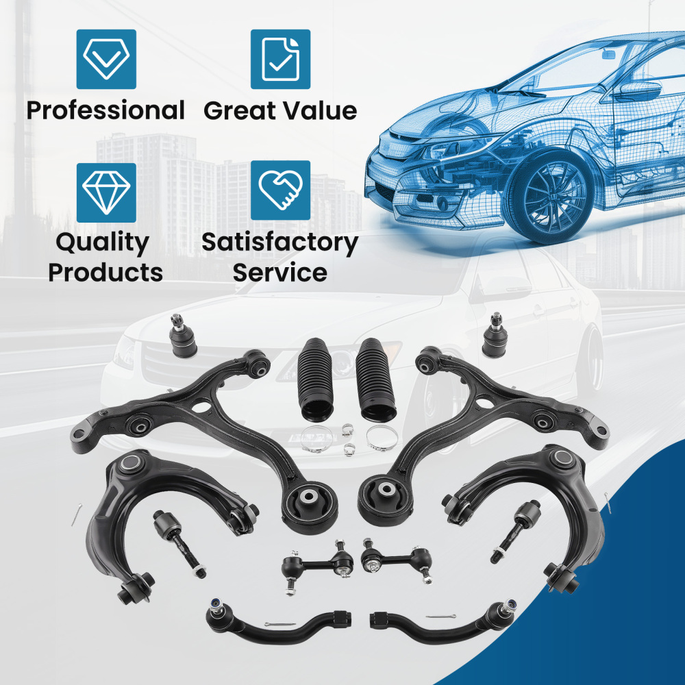 14 Pcs Control Arms and Ball Joint Assembly compatible for Honda Accord 2008-2012 K620614