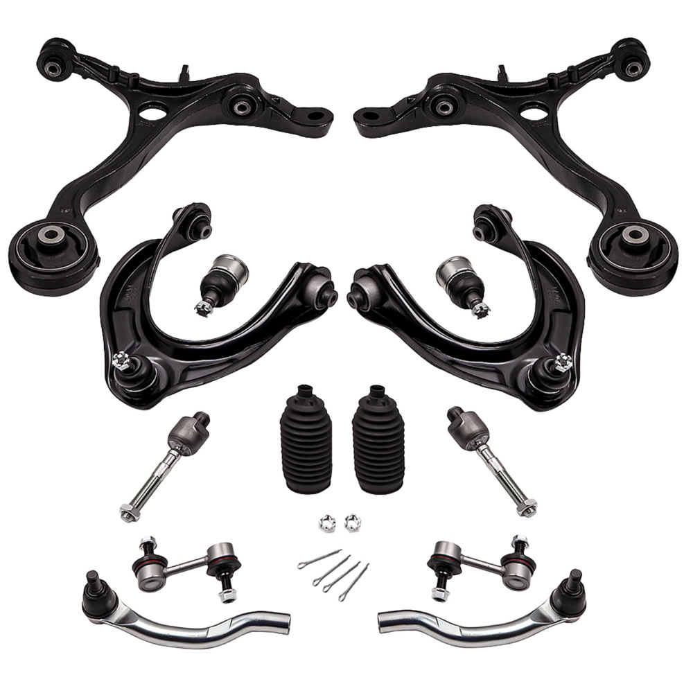 Kit di sospensione 14 pezzi Bracci Giunti sferici Collegamenti stabilizzatori Set compatibile per Honda Accord 08-12