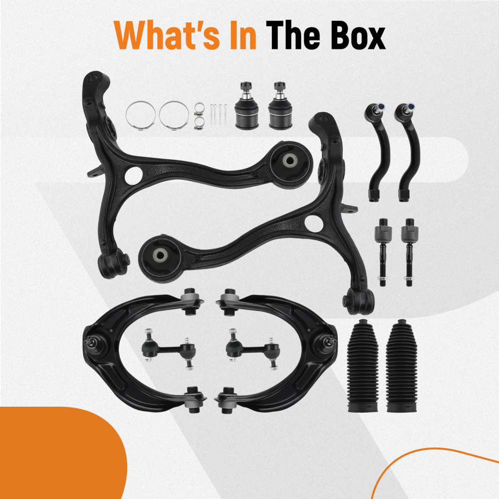 Kit di sospensione 14 pezzi Bracci Giunti sferici Collegamenti stabilizzatori Set compatibile per Honda Accord 08-12