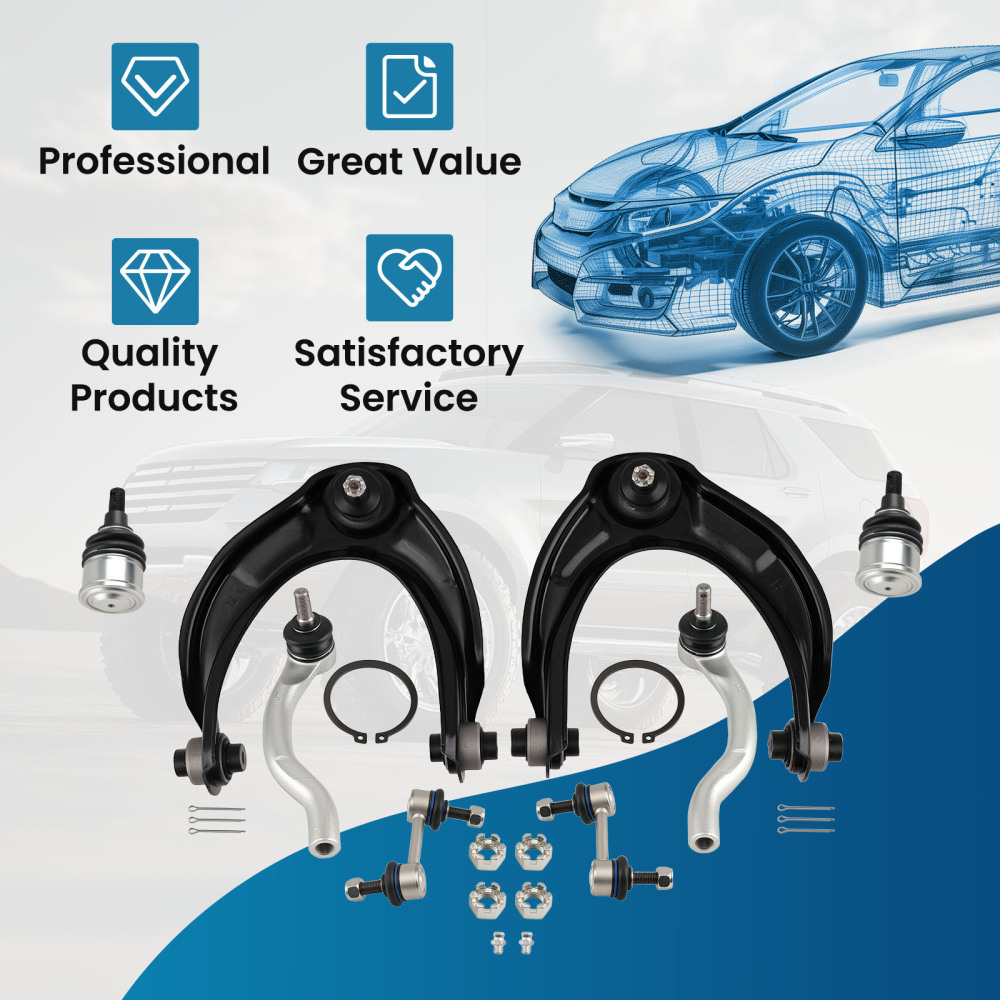 maXpeedingrods 8Pcs Front Suspension Kit Compatible for Honda Accord 2008-2012 Acura TSX 2009-2014