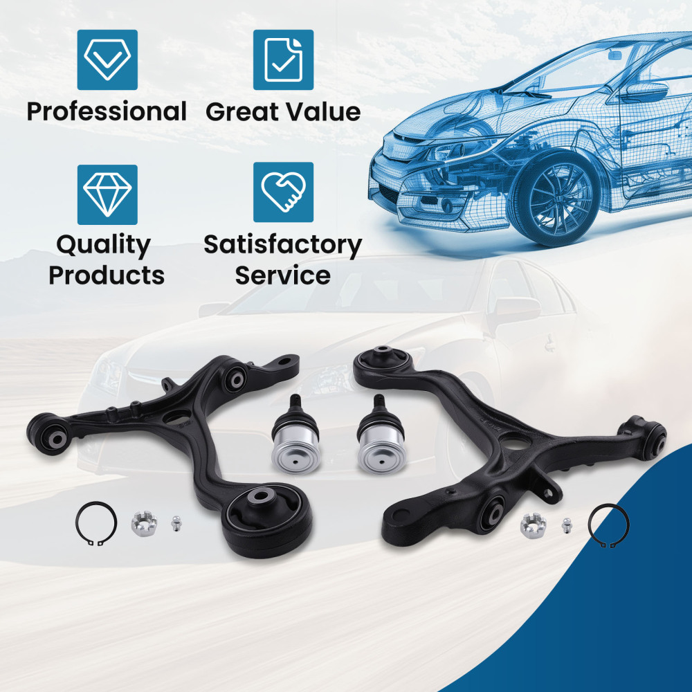 Suspension Front Lower Control Arms w/Ball Jiont For HondaAccord 2008-2012