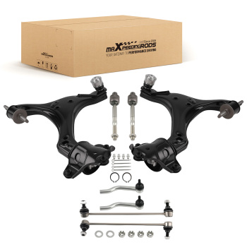 Front Lower Control Arms Sway Bars Tie Rods for 2013 2014 2015-2017 compatible for Honda Accord