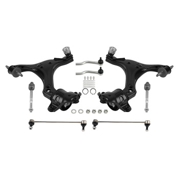 Front Lower Control Arms Sway Bars Tie Rods for 2013 2014 2015-2017 compatible for Honda Accord
