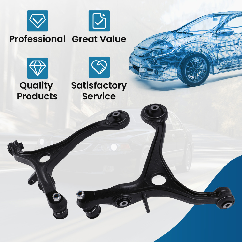 4x Front Lower Control Arms w/ Lower Ball Joints For 2004 2005 2006 compatible for Acura TL