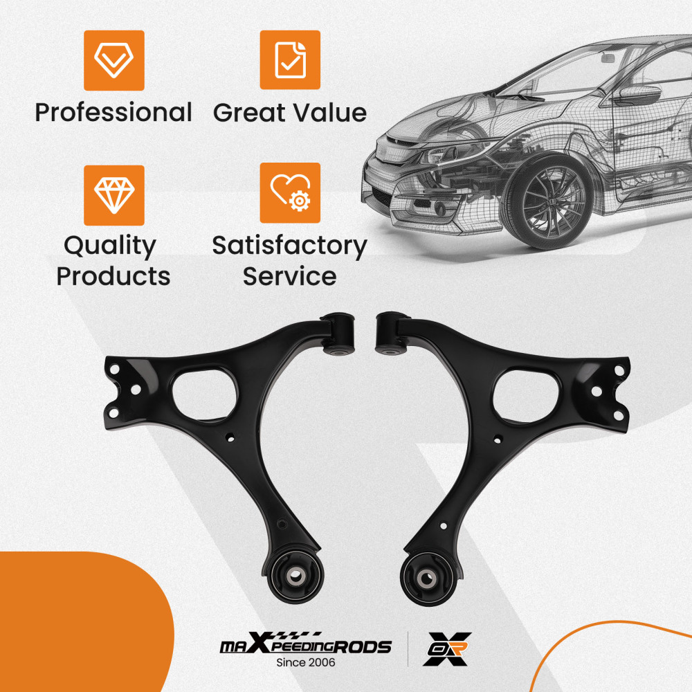 maXpeedingrods 2Pcs Front Lower Control Arm Kit Compatible for Honda Civic 2006-2011 Acura CSX 2006-2011