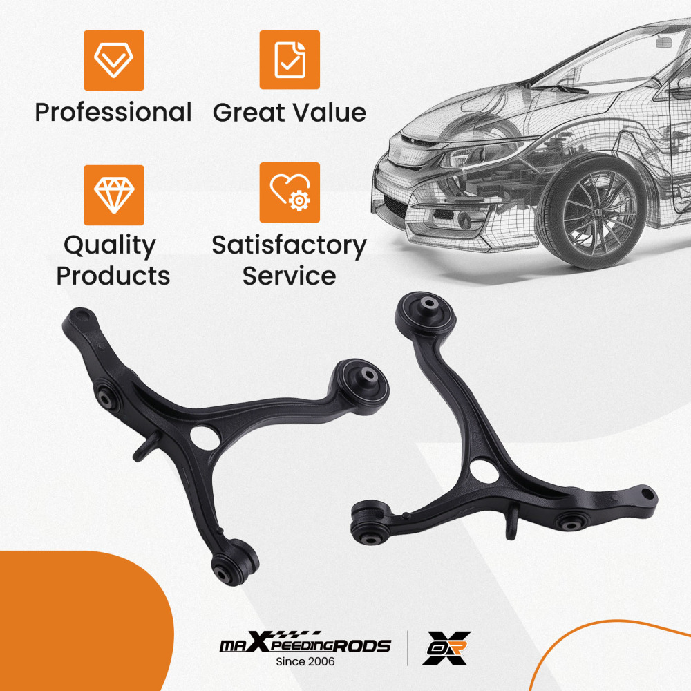 2pcs Front Lower Control Arms for 2008-2012 compatible for Honda Accord 2009-2014 compatible for Acura TSX