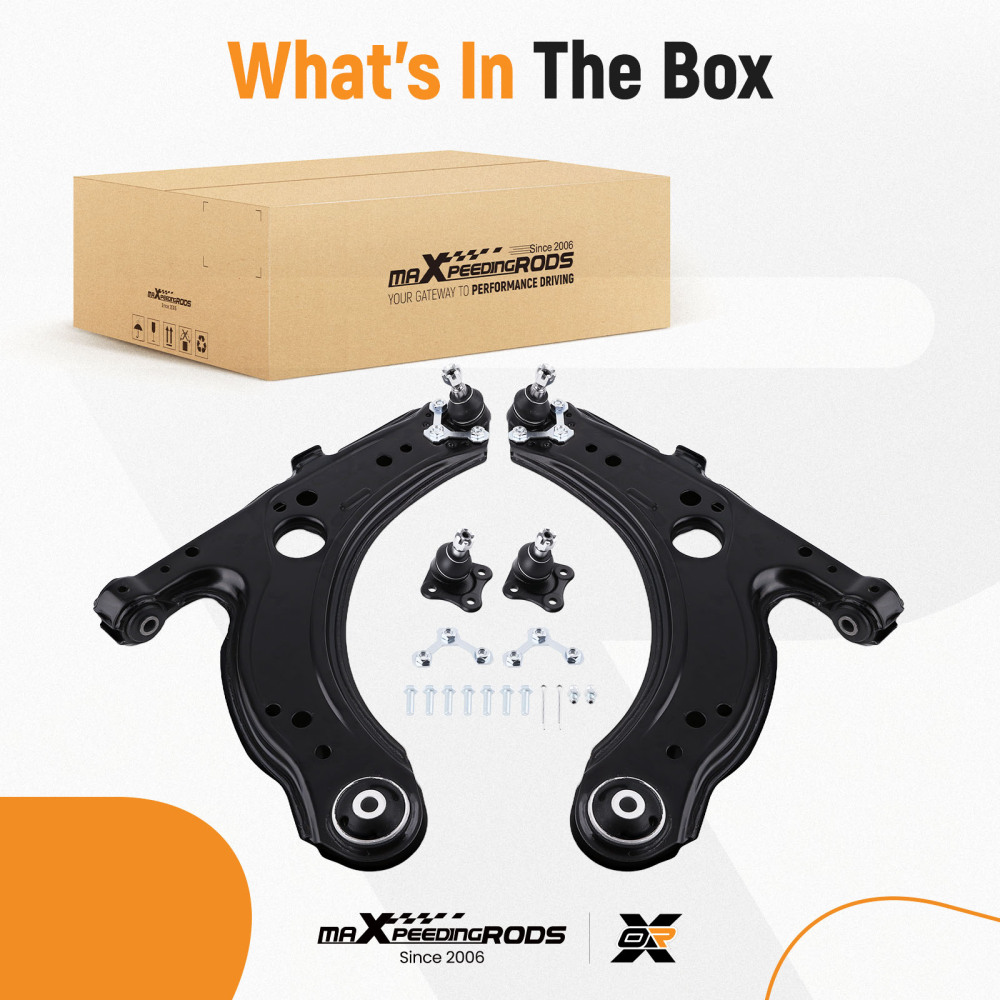 2pcs Bras de suspension jeu de vis compatible pour audi a3 compatible pour seat skoda VW Bora compatible pour Golf 4 New Beetle