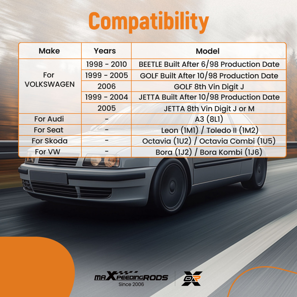 2pcs Bras de suspension jeu de vis compatible pour audi a3 compatible pour seat skoda VW Bora compatible pour Golf 4 New Beetle