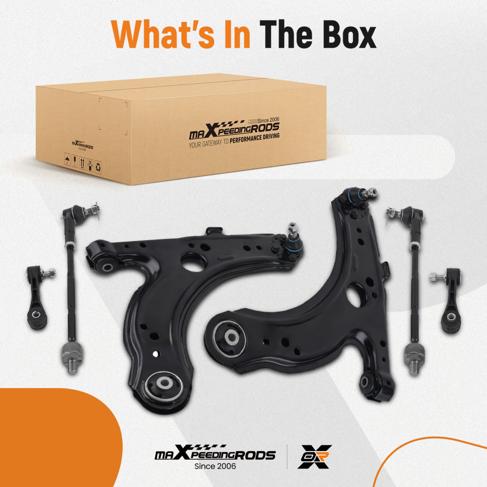Kit Bracci Sospensione Ammortizzatori Anteriore SX + DX compatibile per VW Golf 4 Bora 1J