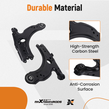 Compatible for VW New Beetle Front Lower Suspension Wishbone Arms Kit 1J0407151B 1J0407151C suspension arms
