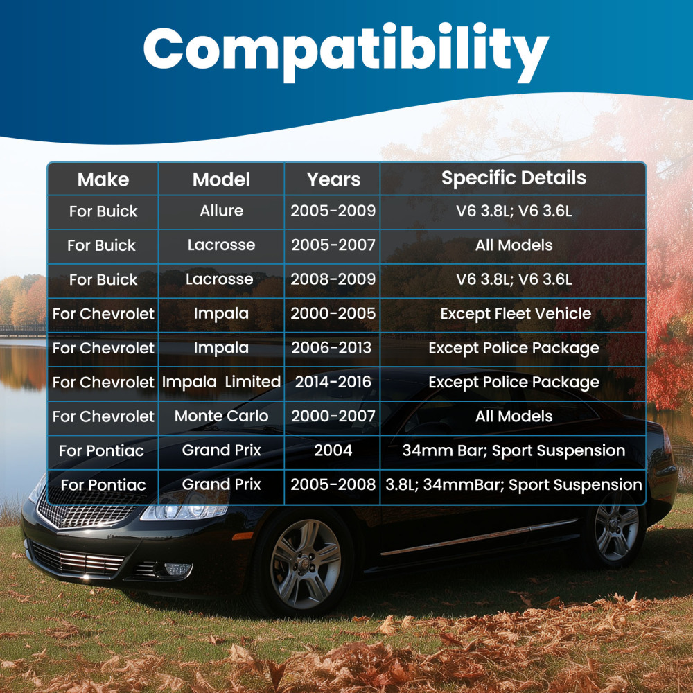 6x Suspension Front Lower Control Arms Kit for 2000-13 compatible for Chevy Impala compatible for Monte Carlo